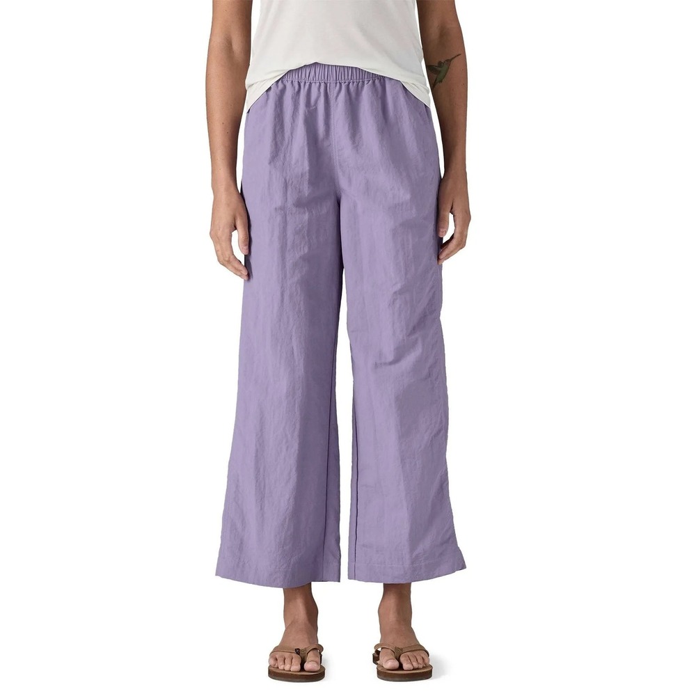 Patagonia Outdoor Everyday Pants Pull On Wide Leg Crop Lavender Womens Size XL